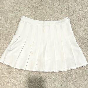 white pleated tennis skirt